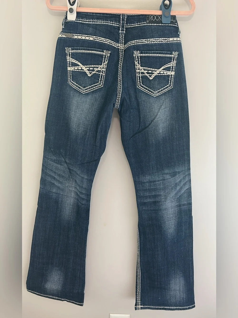 Rock & Roll Denim Mid-Rise Blue Bootcut Jeans